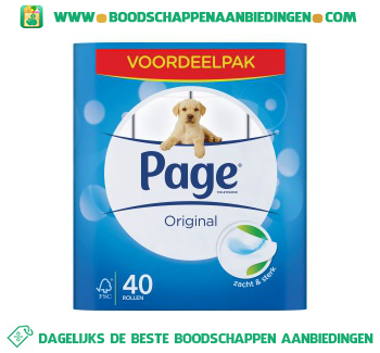 Page Toiletpapier aanbieding