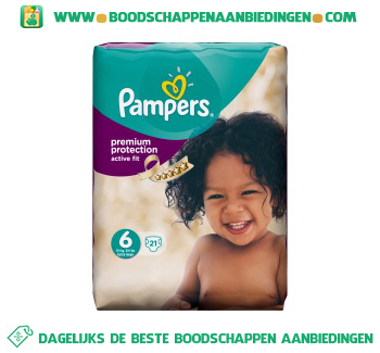 Pampers Active fit luiers maat 6 (extra large) 15+ kg aanbieding