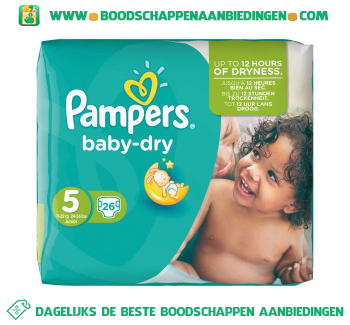 Pampers Baby dry luiers maat 5 (junior) 11-25 kg aanbieding