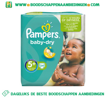 Pampers Baby dry luiers maat 5+ (junior+) 13-27 kg aanbieding