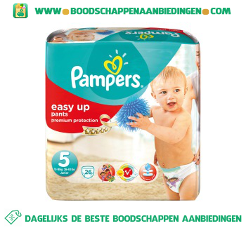 Pampers Easy Up luiers maat 5 (Junior) 12kg-18 kg aanbieding