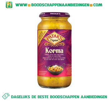 Pataks Korma curry saus aanbieding