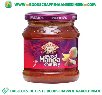 Pataks Mango chutney aanbieding