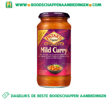 Pataks Milde curry saus aanbieding