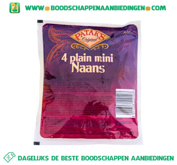 Mini naanbrood naturel aanbieding