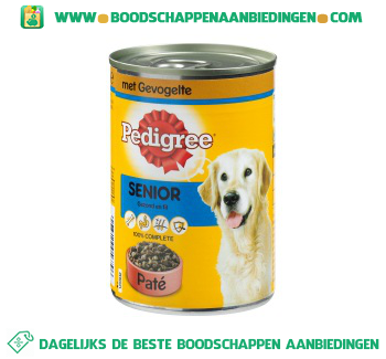 Pedigree Senior paté met gevogelte aanbieding