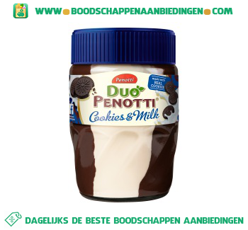 Duo Penotti cookies & milk aanbieding