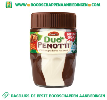 Duo Penotti hazelnootpasta aanbieding