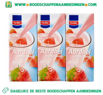 Perfekt Aardbei yoghurtdrink 6-pak aanbieding