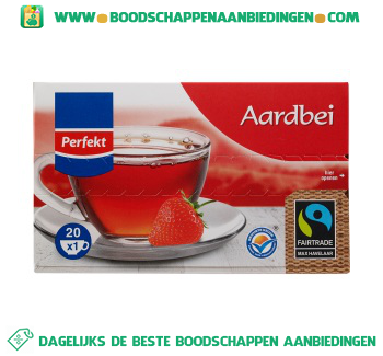 Aardbeien thee 1-kops aanbieding