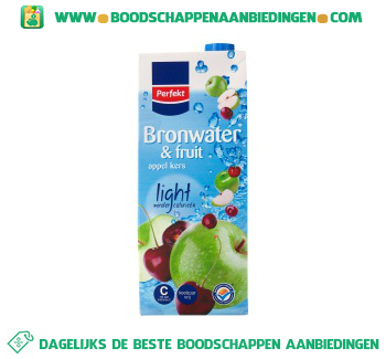 Bronwater en fruit appel & kers light aanbieding