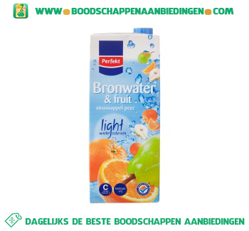 Bronwater en fruit sinas & peer aanbieding