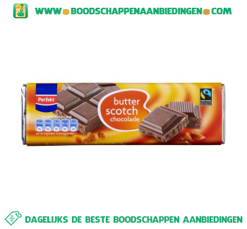 Perfekt Chocoladereep butterscotch fairtrade aanbieding