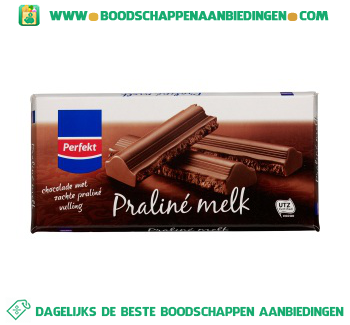 Perfekt Chocoladereep praliné melk aanbieding