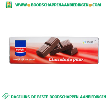 Perfekt Chocoladereep puur fairtrade aanbieding