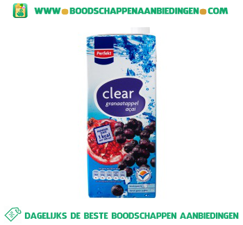 Clear granaatappel & acai aanbieding