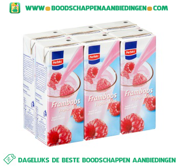 Perfekt Framboos yoghurtdrink 6-pak aanbieding