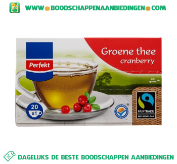 Groene cranberry thee 1-kops aanbieding