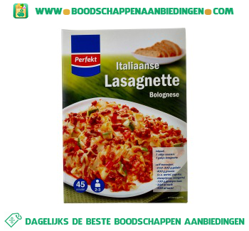 Perfekt Italiaanse lasagne bolognese maaltijdpakket aanbieding