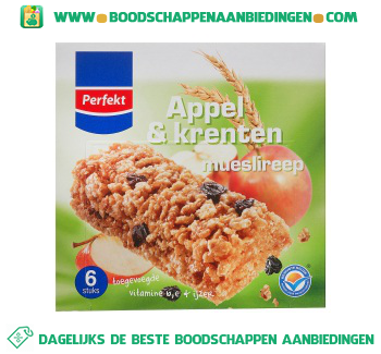 Mueslireep appel & krenten aanbieding