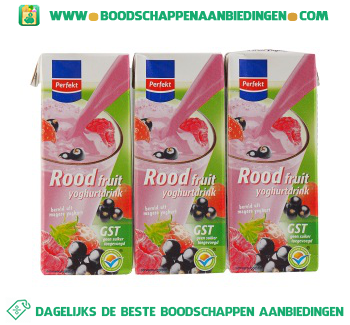 Perfekt Rood fruit yoghurtdrink 6-pak aanbieding