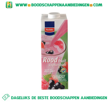 Rood fruit yoghurtdrink aanbieding