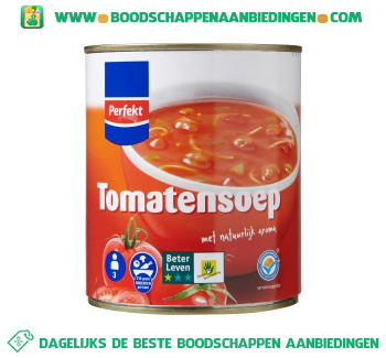 Tomatensoep met balletjes aanbieding