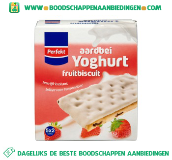 Perfekt Yoghurt fruitbiscuits aardbei aanbieding