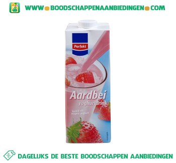 Yoghurtdrink aardbei aanbieding