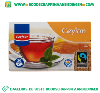 Perfekt Zwarte ceylon thee 1-kops aanbieding