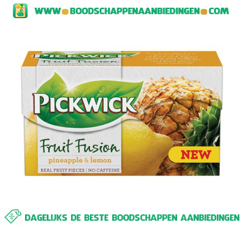 Pickwick Fruit fusion ananas/citroen 1-kops aanbieding