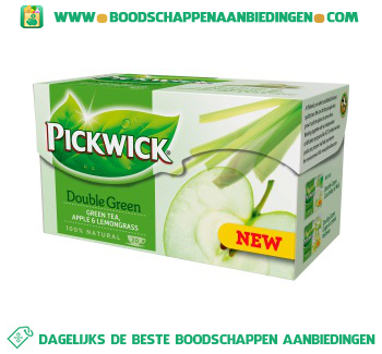 Pickwick Green tea apple & lemongrass 1-kops aanbieding