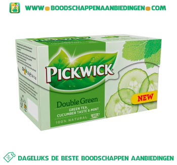 Pickwick Groene thee met komkommer en mint 1-kops aanbieding