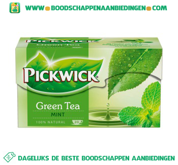 Pickwick Groene thee mint 1-kops aanbieding