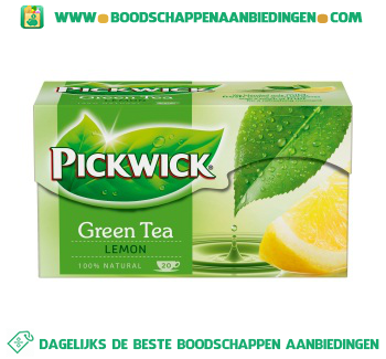 Pickwick Groene thee original lemon 1-kops aanbieding