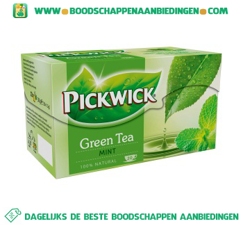 Pickwick Groene thee pure 1-kops aanbieding
