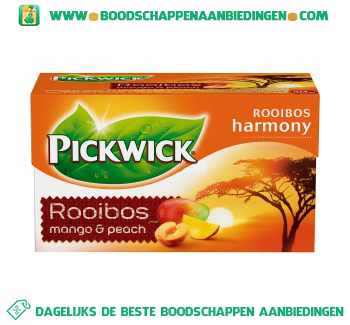 Pickwick Rooibosthee mango & perzik 1-kops aanbieding
