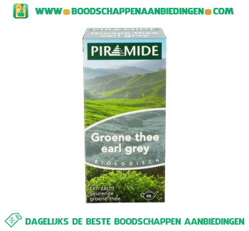 Piramide Groene thee earl grey aanbieding