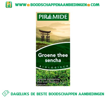 Piramide Groene thee met sencha aanbieding