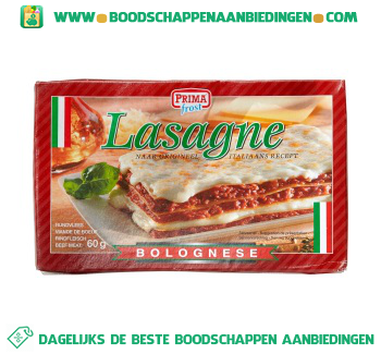 Prima Frost Lasagne bolognese aanbieding