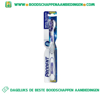 Tandenborstel white system medium aanbieding