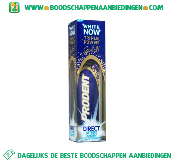 Prodent Tandpasta white now gold aanbieding