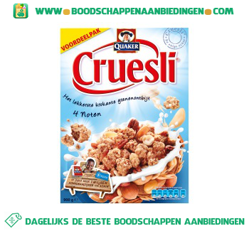 Quaker Cruesli 4 noten aanbieding