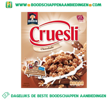 Quaker Cruesli chocolade aanbieding