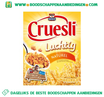 Quaker Cruesli luchtig naturel aanbieding