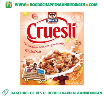 Cruesli multifruit aanbieding