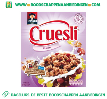 Cruesli rozijn aanbieding