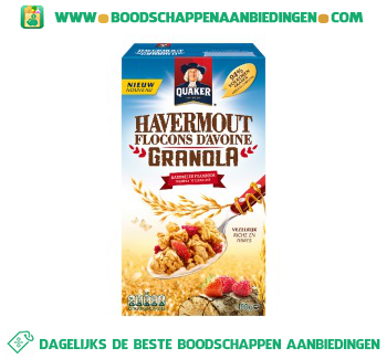 Quaker Granola strawberry aanbieding