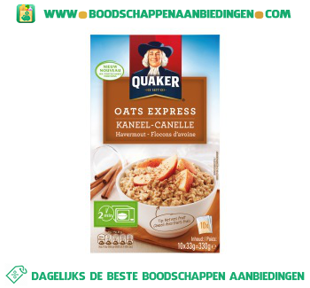 Quaker Oats express havermout kaneel aanbieding