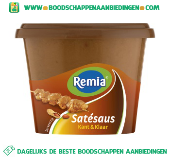 Remia Satesaus kant & klaar aanbieding